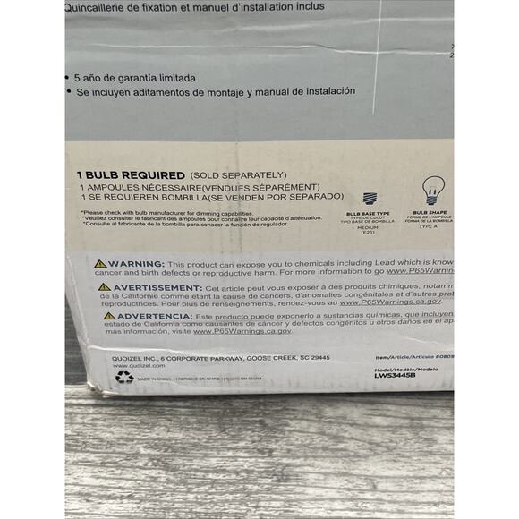 Quoizel Canyon 1-Light 9.88”H x 7”W Matte Black Hardwired Outdoor Wall Light. - Picture 7 of 12